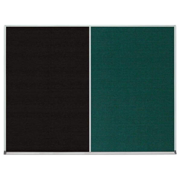 Triple Door Radius Corkboard, 72"X48", B, UV80055-BRONZE-FORBO